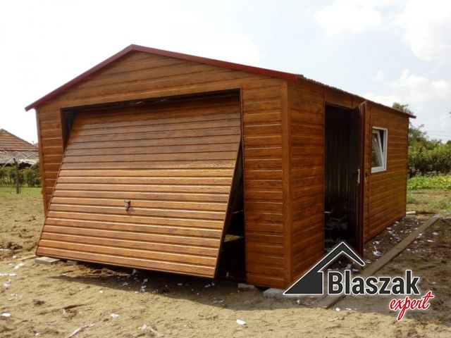Garaż ocieplony drewnopodobny - (4 m x 6 m)
