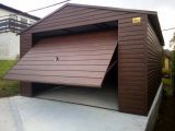 Garaż drewnopodobny orzech - (4 mx 6 m)