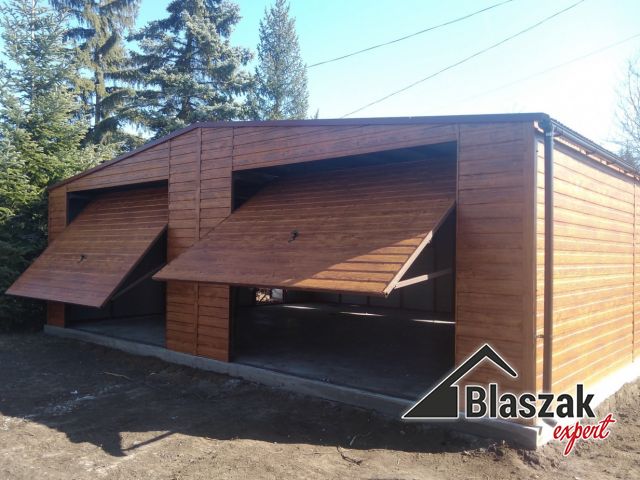 Garaż drewnopodobny dwustanowiskowy - (8 m x 6 m)