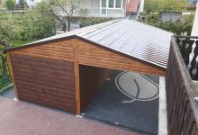 Garaż drewnopodobny z blachodachówką - (6 m x 6.5 m) - zdjęcie 6