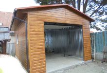 Garaż drewnopodobny ocieplony - (4 m x 6 m) - zdjęcie 1