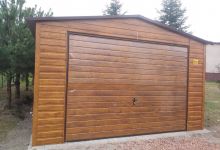 Garaż drewnopodobny ocieplony - (4 m x 6 m) - zdjęcie 1