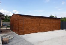 Garaż drewnopodobny trójstanowiskowy - (10 m x 6 m) - zdjęcie 1