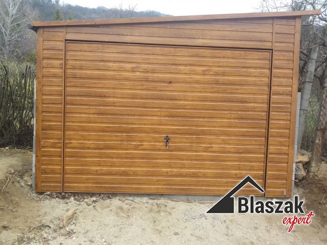 Garaż drewnopodobny spad na bok - (3.5 x 5)