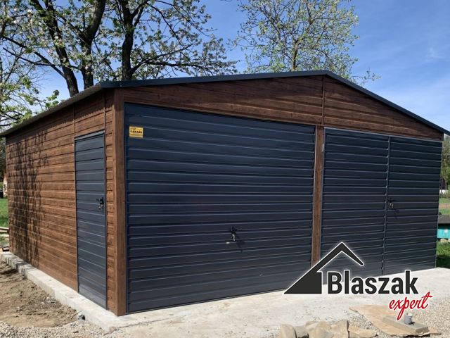 Garaż drewnopodobny orzech do 35m2 - (6 m x 5.8 m)