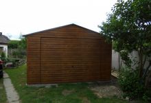 Garaż drewnopodobny złoty dąb - (4 m x 5 m) - zdjęcie 1