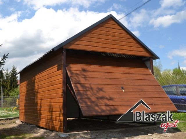 Garaż drewnopodobny orzech - (3 m x 5 m)