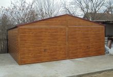 Garaż drewnopodobny z konstrukcją ocynk. - (6 m x 6 m) - zdjęcie 8