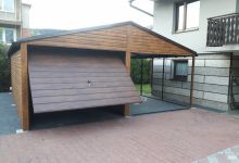 Garaż drewnopodobny z blachodachówką - (6 m x 6.5 m) - zdjęcie 3