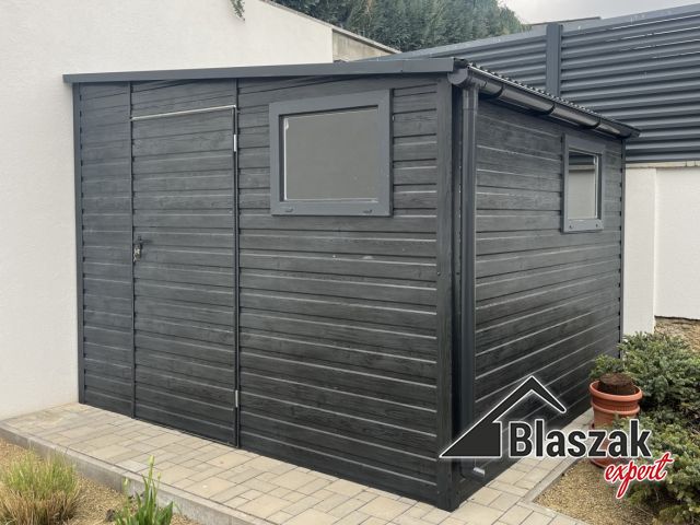 Schowek ogrodowy drewnopodobny RAL7016 - (3 m x 3 m)