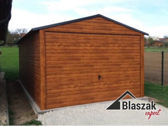 Garaż drewnopodobny złoty dąb - (3 m x 6 m)