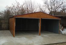 Garaż drewnopodobny z konstrukcją ocynk. - (6 m x 6 m) - zdjęcie 3