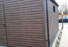 Garaż drewnopodobny całość orzech - (6 m x 5 m) - zdjęcie 4
