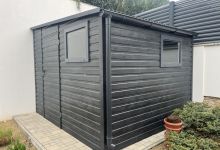 Schowek ogrodowy drewnopodobny RAL7016 - (3 m x 3 m) - zdjęcie 3