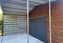 Garaż drewnopodobny z bramą segmentową 5m - (5.5 m x 5 m) - zdjęcie 6
