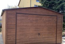 Garaż drewnopodobny orzech - (4 mx 6 m) - zdjęcie 1