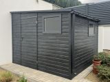 Schowek ogrodowy drewnopodobny RAL7016 - (3 m x 3 m)