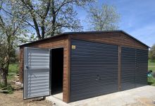 Garaż drewnopodobny orzech do 35m2 - (6 m x 5.9 m) - zdjęcie 1