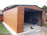 Garaż drewnopodobny złoty dąb - (4 m x 6 m)