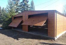 Garaż drewnopodobny dwustanowiskowy - (8 m x 6 m) - zdjęcie 1