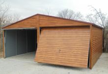 Garaż drewnopodobny z konstrukcją ocynk. - (6 m x 6 m) - zdjęcie 2
