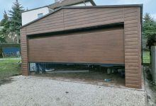 Garaż drewnopodobny z bramą segmentową 5m - (6 m x 6 m) - zdjęcie 3