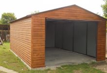 Garaż drewnopodobny złoty dąb - (4 m x 5 m) - zdjęcie 2