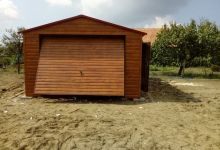 Garaż drewnopodobny ocieplany - (4 m x 6 m) - zdjęcie 1