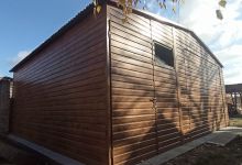 Garaż drewnopodobny - dach wiśnia - 6m x 6m - zdjęcie 5