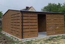 Garaż drewnopodobny z wiatą 2m - (6 m x 5 m) - zdjęcie 2