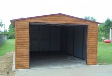 Garaż drewnopodobny złoty dąb - (4 m x 5 m) - zdjęcie 1